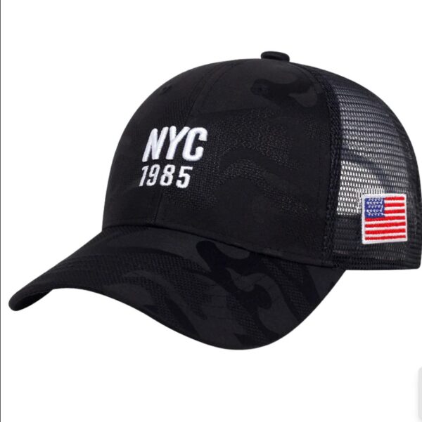 Embroidered NYC Camouflage Mesh Baseball Cap, Adjustable for Men and Women