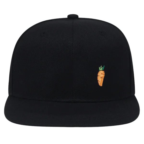 Cool Unisex Hip Hop Cap with Unique Cartoon Carrot Embroidery - Image 3