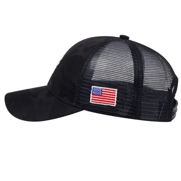 Embroidered NYC Camouflage Mesh Baseball Cap, Adjustable for Men and Women - Image 3